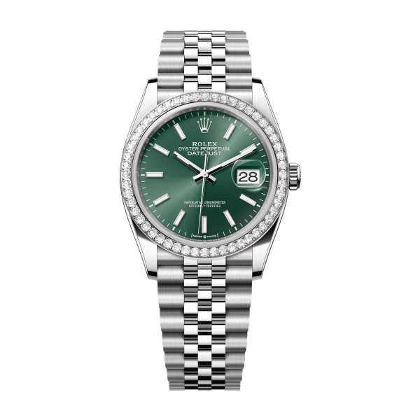 Rolex Datejust 36 Green Steel & White Gold 36mm