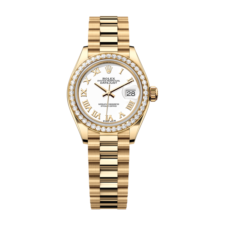 Rolex Lady-Datejust White Yellow Gold 28mm
