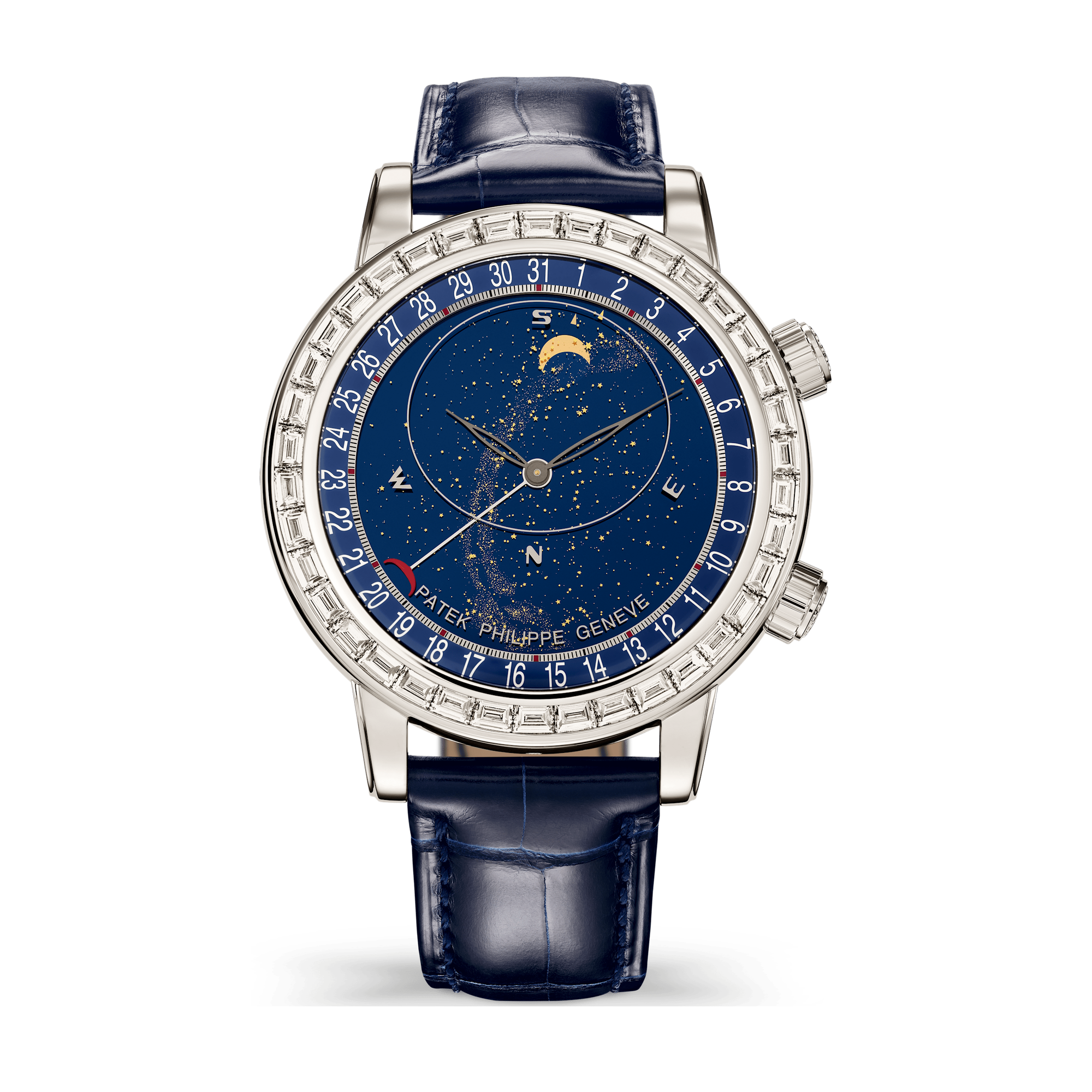 Patek Philippe Grand Complications Celestial Blue Platinum Alligator Leather 44mm