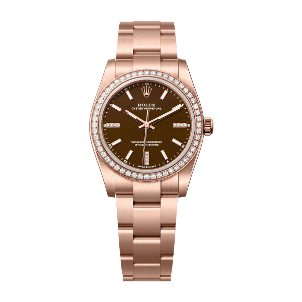 Rolex Oyster Perpetual 34 Brown Rose Gold 34mm