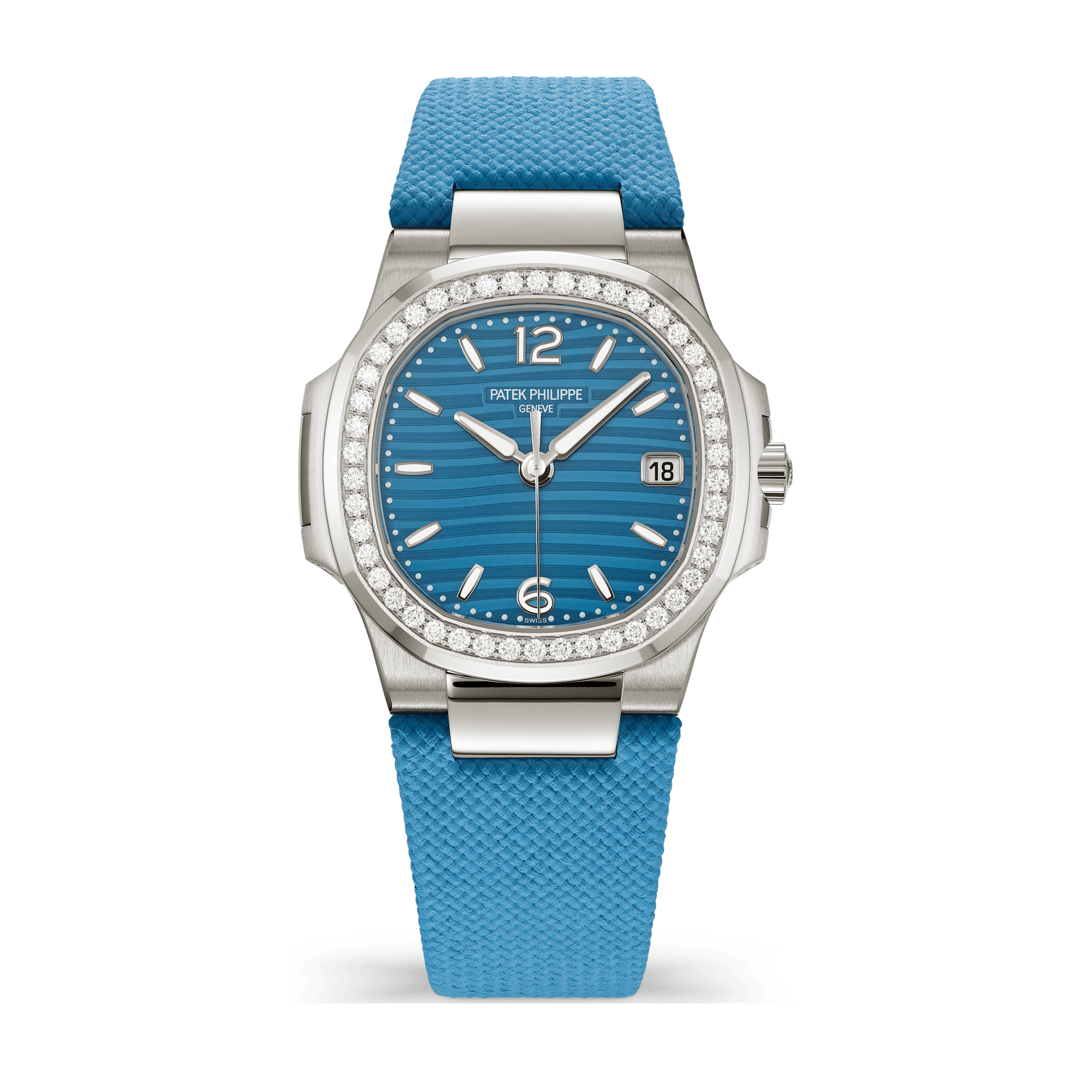 Patek Philippe Nautilus Turquoise White Gold Rubber 32mm