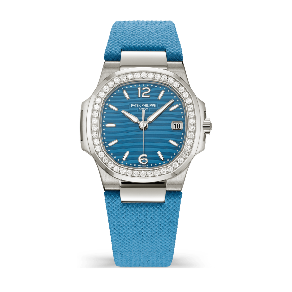 Patek Philippe Nautilus Turquoise White Gold Rubber 32mm