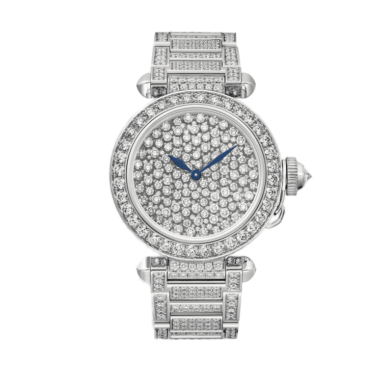 Cartier Pasha Diamond Pave White Gold 35mm