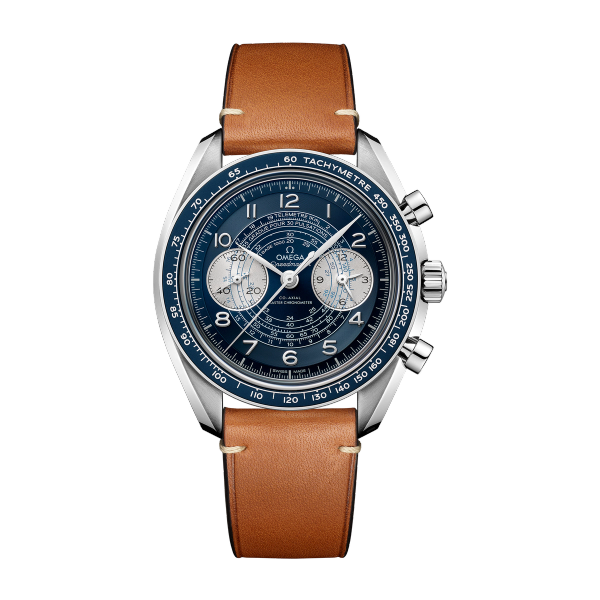 Omega Speedmaster Chronoscope Blue Steel Leather 43mm