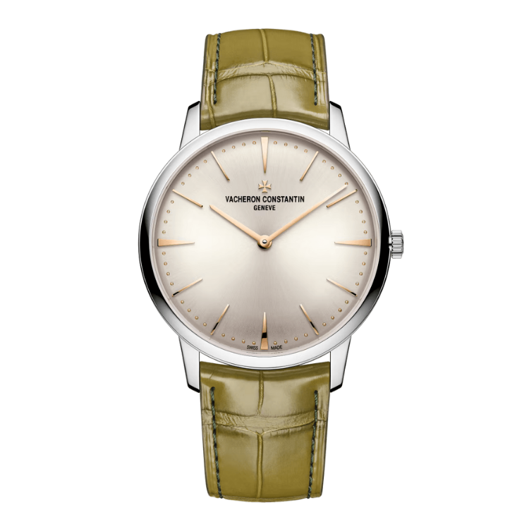 Vacheron Constantin Patrimony Manual-winding Silver White Gold Alligator Leather 39mm