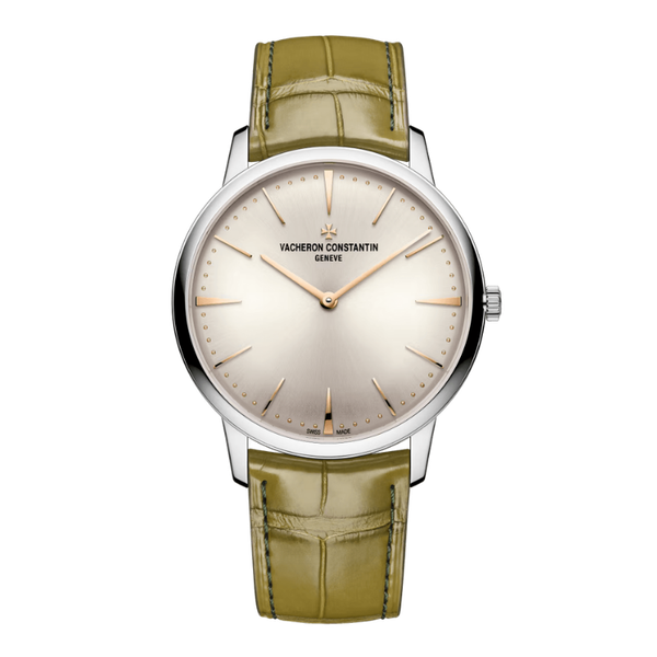 Vacheron Constantin Patrimony Manual-winding Silver White Gold Alligator Leather 39mm