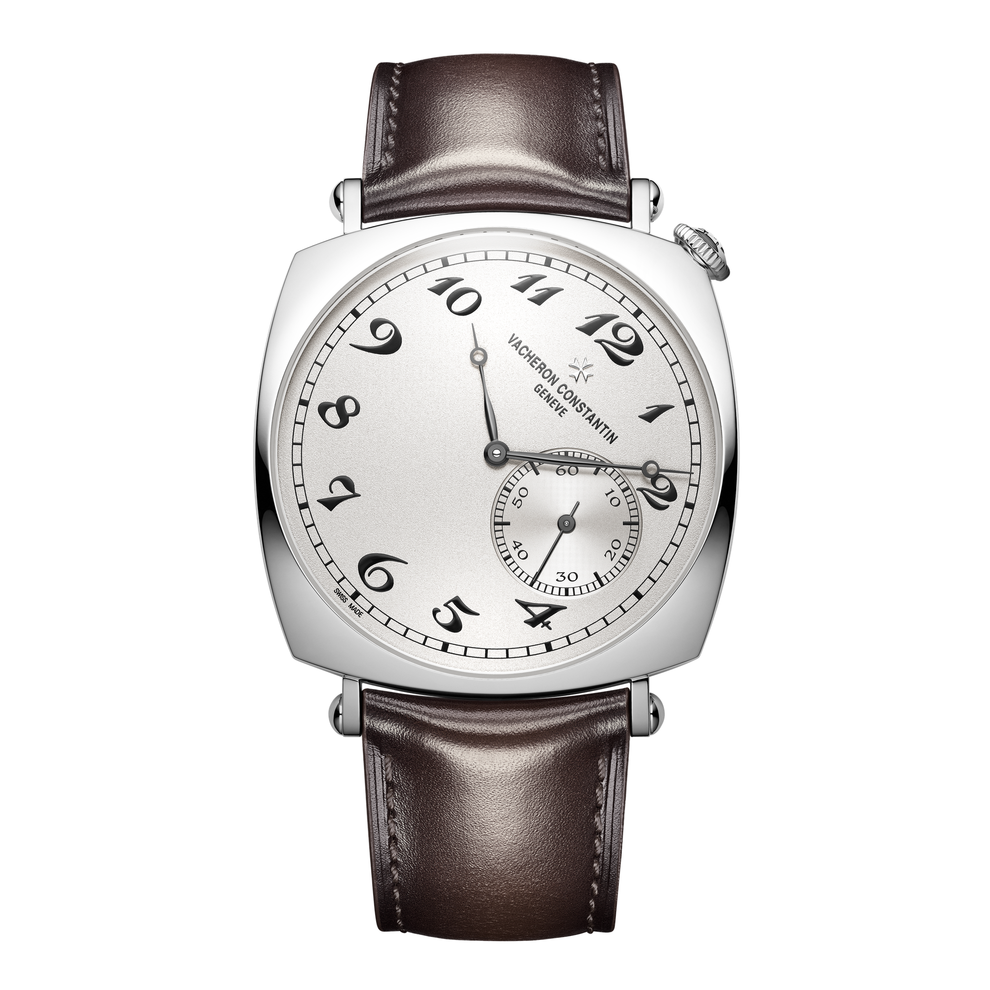 Vacheron Constantin Historiques American 1921 Silver White Gold Leather 40mm