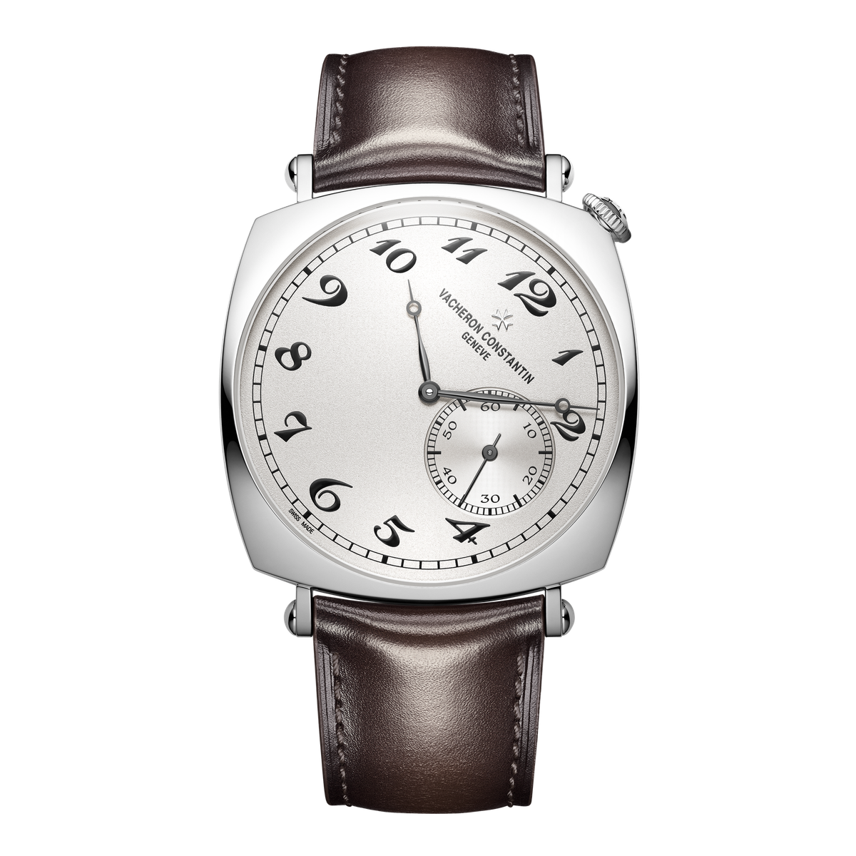 Vacheron Constantin Historiques American 1921 Silver White Gold Leather 40mm