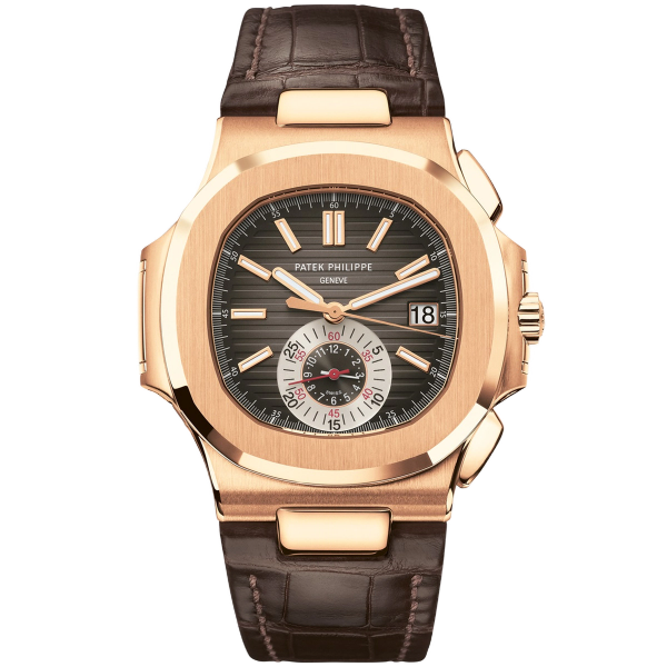 Patek Philippe Nautilus Chocolate Rose Gold Leather 40.5mm