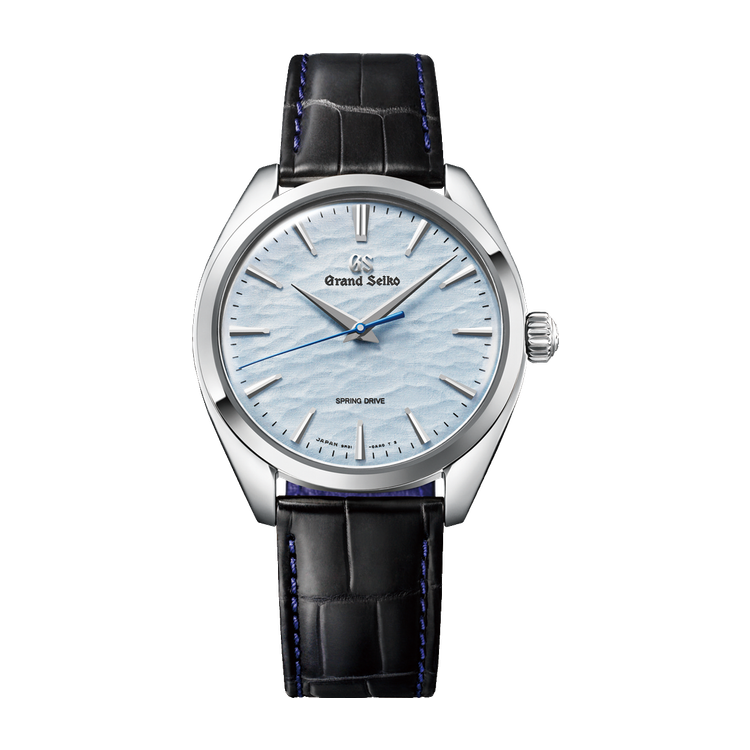 Grand Seiko "Omiwatari" Elegance Thin Dress Series Blue Steel Alligator Leather 38.5mm