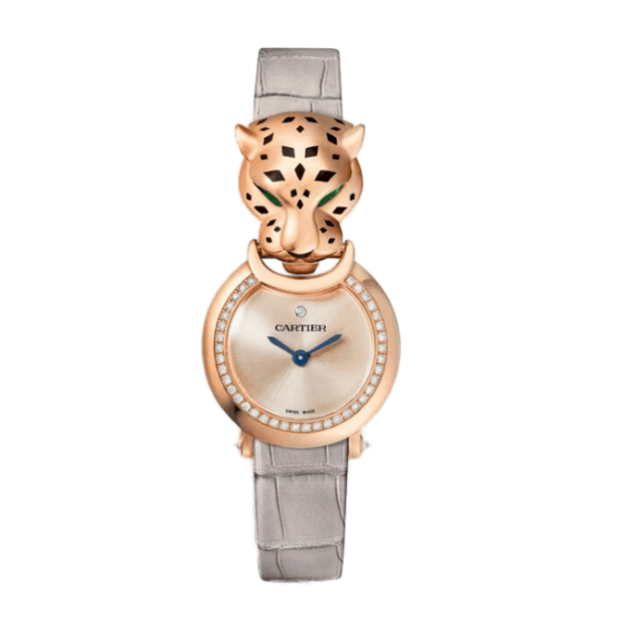 Cartier La Panthère Rose Gold Leather 23.6mm