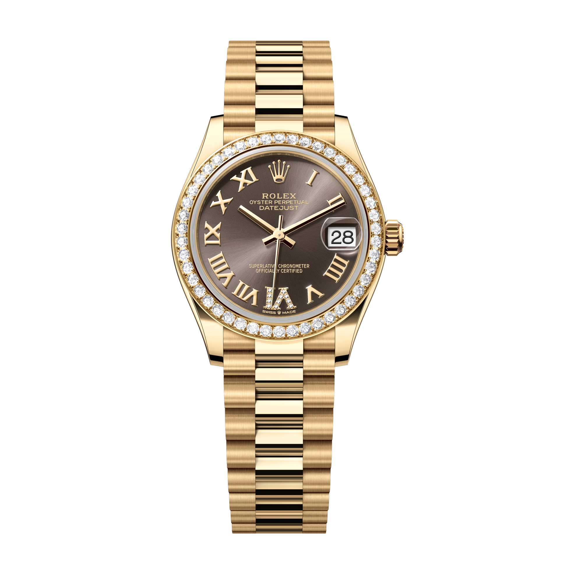 Rolex Datejust 31 Dark Grey Yellow Gold 31mm