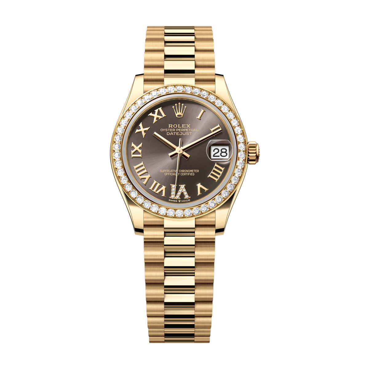 Rolex Datejust 31 Dark Grey Yellow Gold 31mm