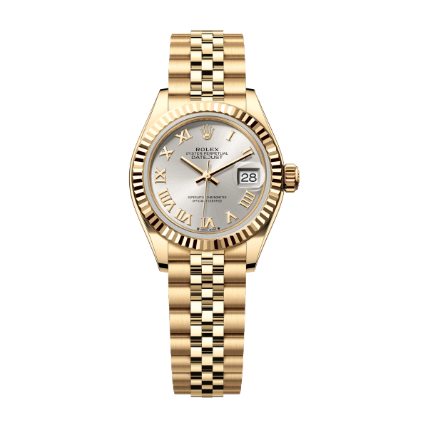 Rolex Lady-Datejust Silver Yellow Gold 28mm