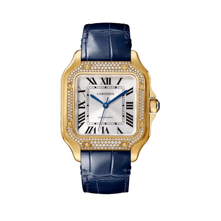 Cartier Santos De Cartier White Leather 35.1mm