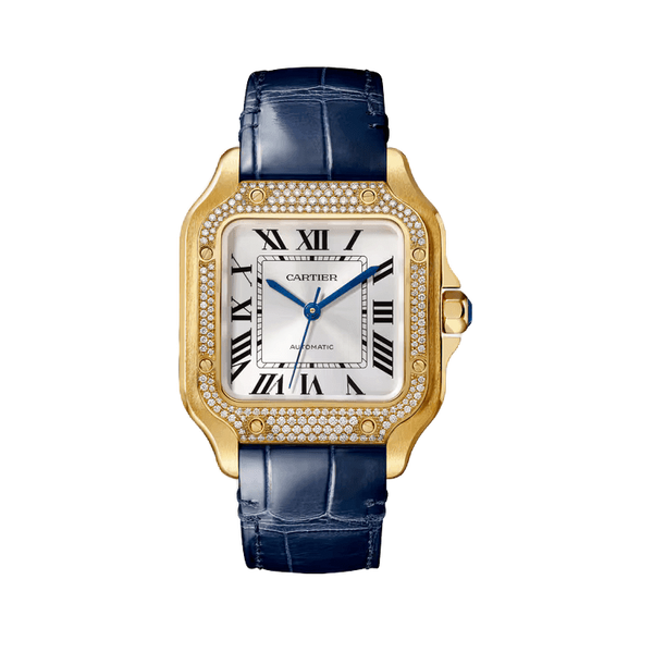 Cartier Santos De Cartier White Leather 35.1mm