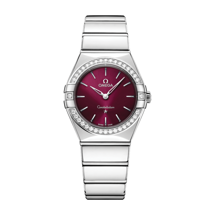 Omega Constellation Maroon Steel 28mm