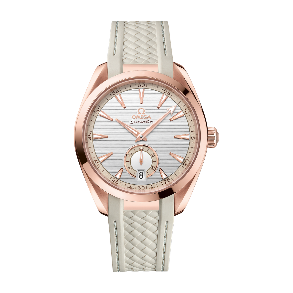 Omega Seamaster Aqua Terra 150M Silver Rose Gold Rubber 41mm