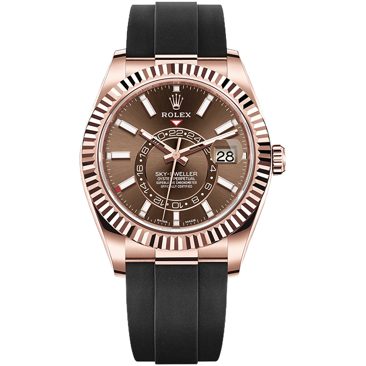 Rolex Sky-Dweller Chocolate Rubber 42mm