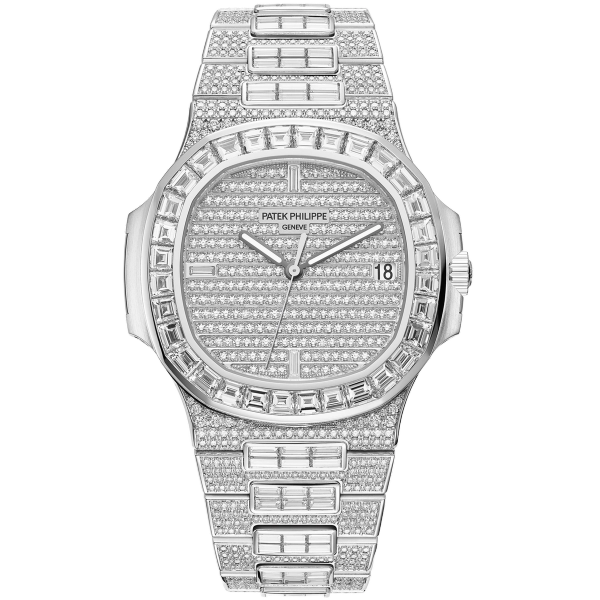 Patek Philippe Nautilus Diamond Pave Diamond White Gold 40mm