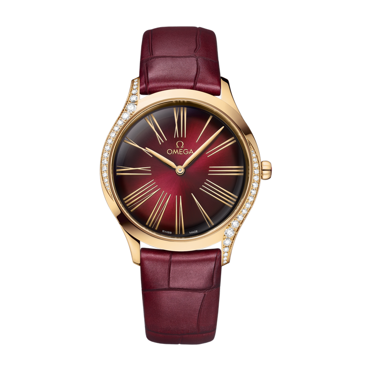 Omega De Ville Trésor Red Yellow Gold Alligator Leather 36mm