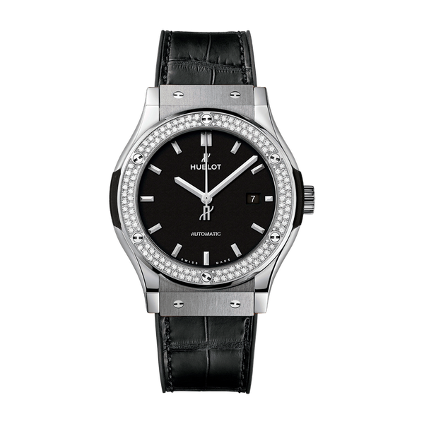 Hublot Classic Fusion Black Titanium Alligator Leather 42mm