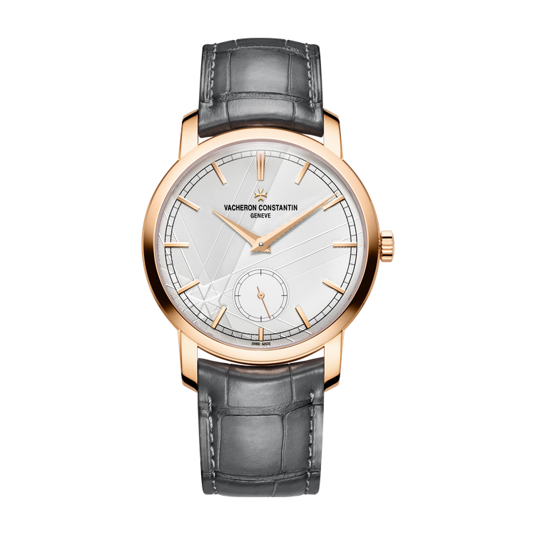 Vacheron Constantin Traditionnelle Manual-winding Silver Rose Gold Alligator Leather 38mm