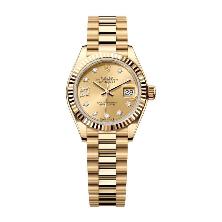 Rolex Lady-Datejust Champagne Yellow Gold 28mm