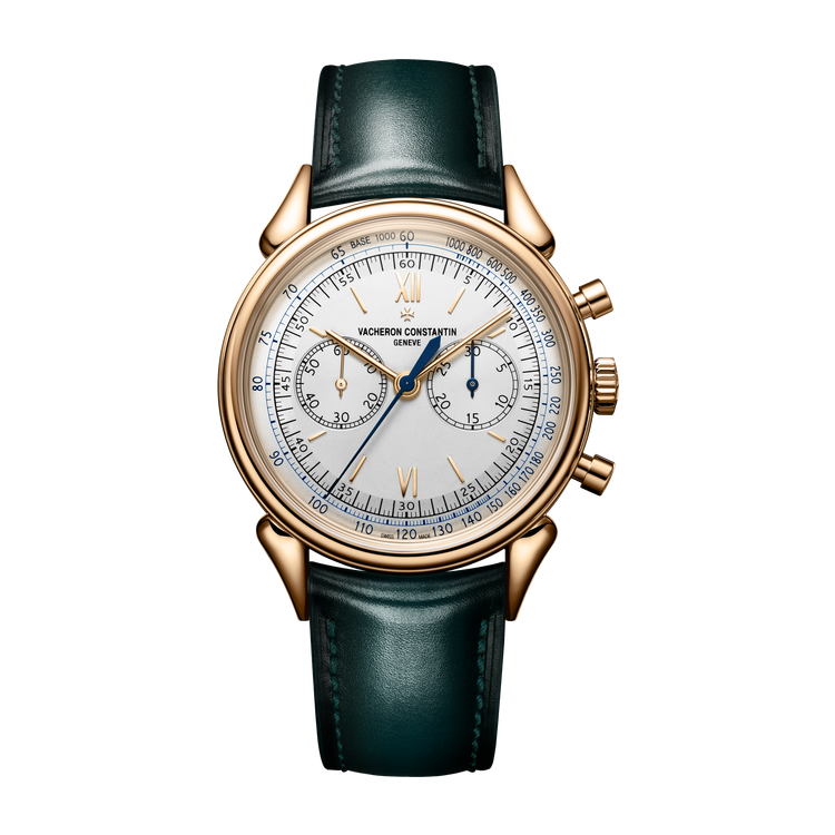 Vacheron Constantin Historiques Cornes de Vache 1955 Silver Rose Gold Leather 38.5mm