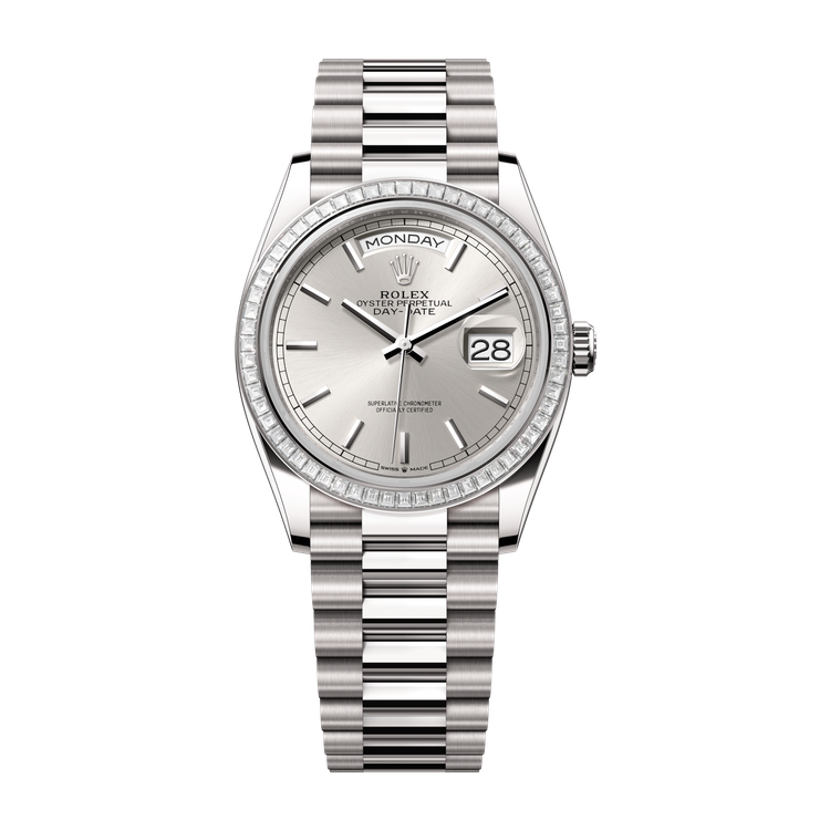 Rolex Day-Date 36 Silver White Gold 36mm