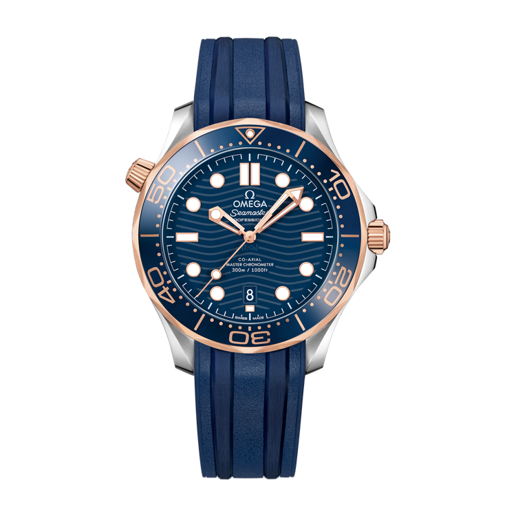 Omega Seamaster Diver 300M Blue Two-Tone Rubber 42mm