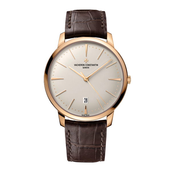 Vacheron Constantin Patrimony Self-winding Silver Rose Gold Alligator Leather 40mm