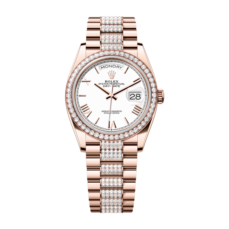 Rolex Day-Date 36 White Rose Gold 36mm