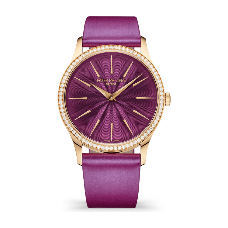 Patek Philippe Calatrava Purple Rose Gold Leather 35mm