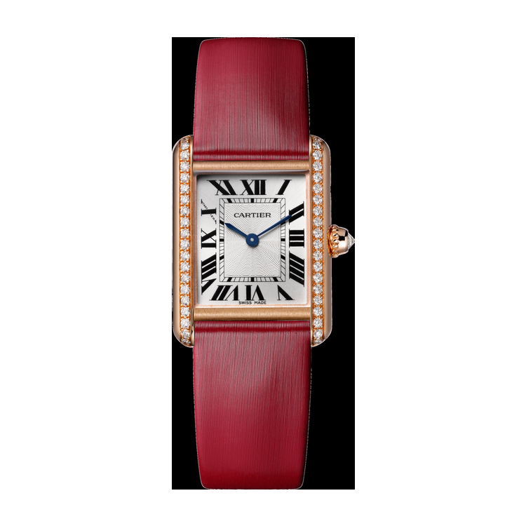 Cartier Tank Louis Cartier Silver Rose Gold Leather 22mm
