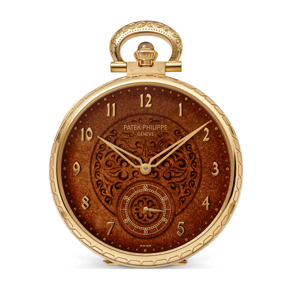 Patek Philippe "Targe" Rare Handcrafts Brown Yellow Gold 45mm