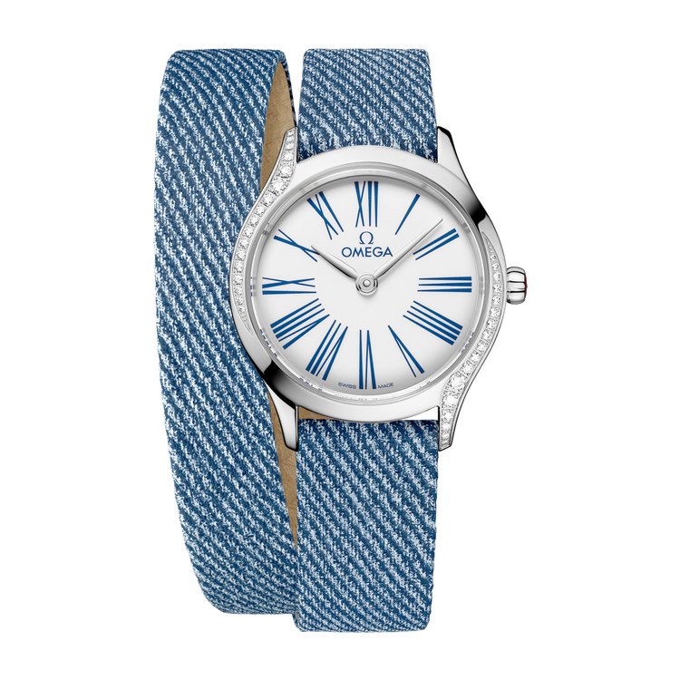 Omega De Ville Mini Trésor White Steel Leather 26mm