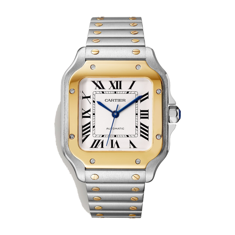 Cartier Santos de Cartier Medium Silver Two-Tone 35.1mm
