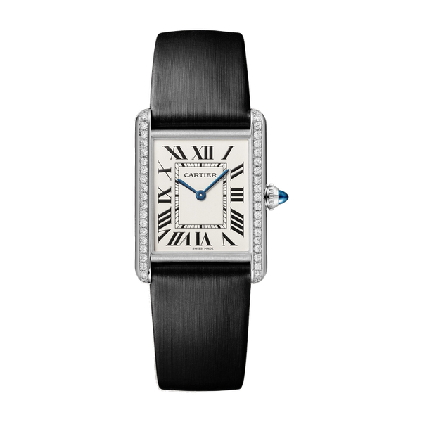 Cartier Tank Must Silver Steel Leather 25.5mm