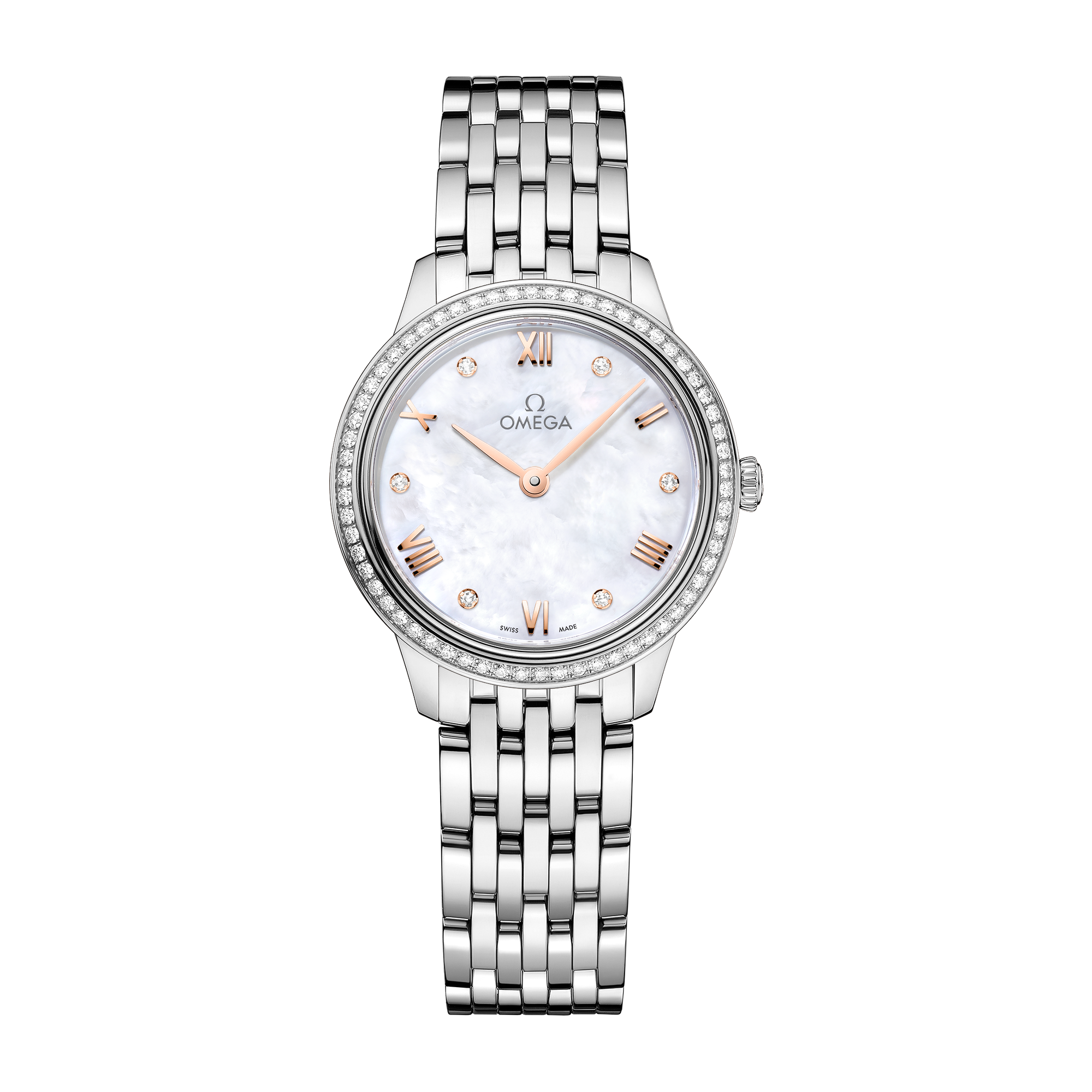 Omega De Ville Prestige White Steel 27.5mm