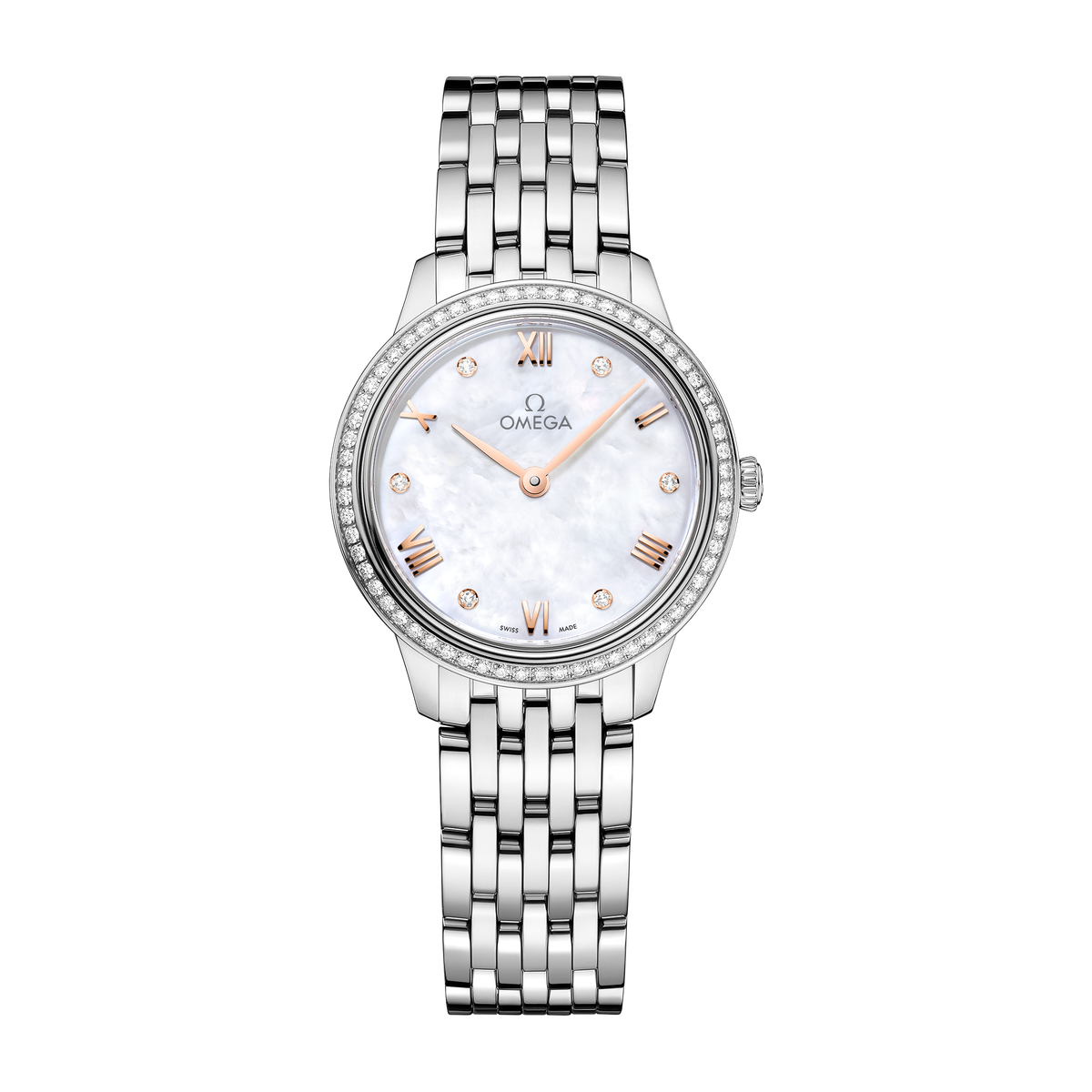 Omega De Ville Prestige White Steel 27.5mm