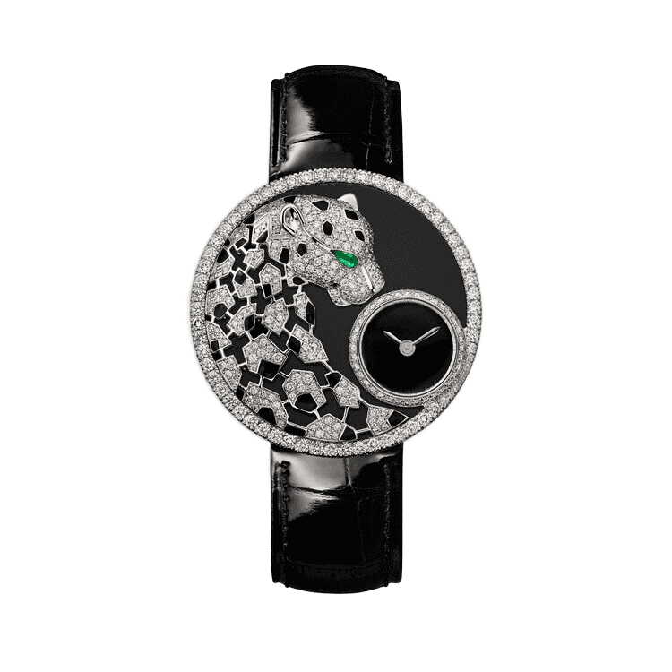 Cartier Panthère Jewelry Black Leather 23.6mm