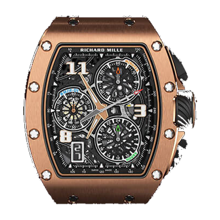 Richard Mille RM 72-01 Skeleton Rose Gold Rubber 38.4mm