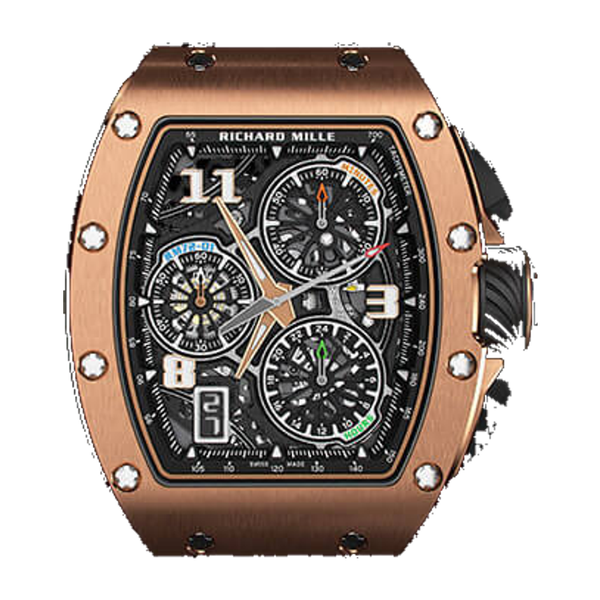 Richard Mille RM 72-01 Skeleton Rose Gold Rubber 38.4mm