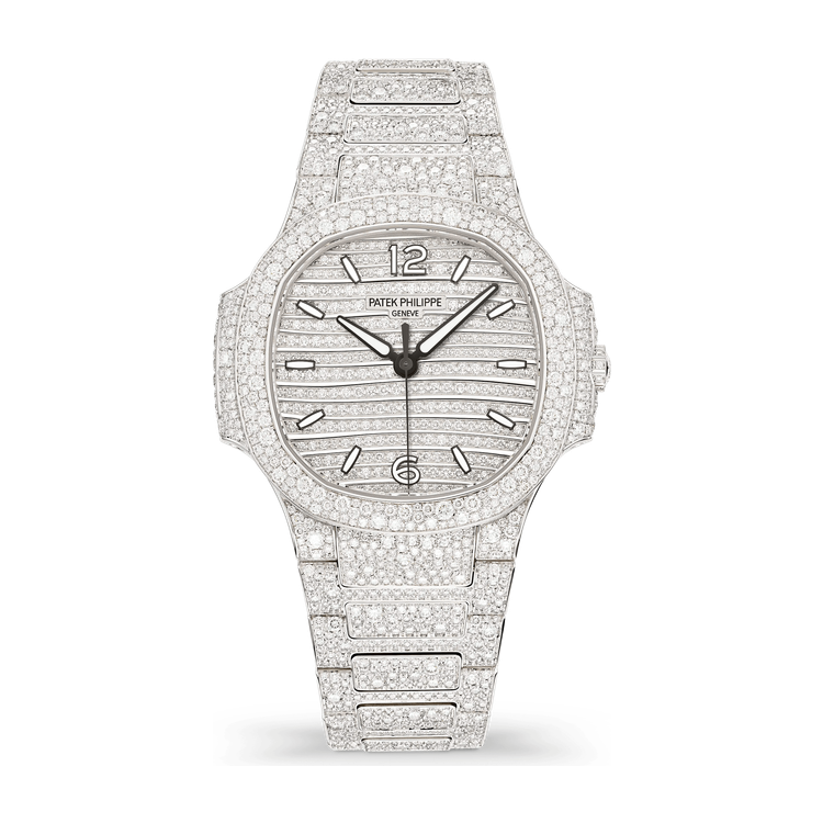 Patek Philippe Nautilus Diamond Pave White Gold 35.2mm