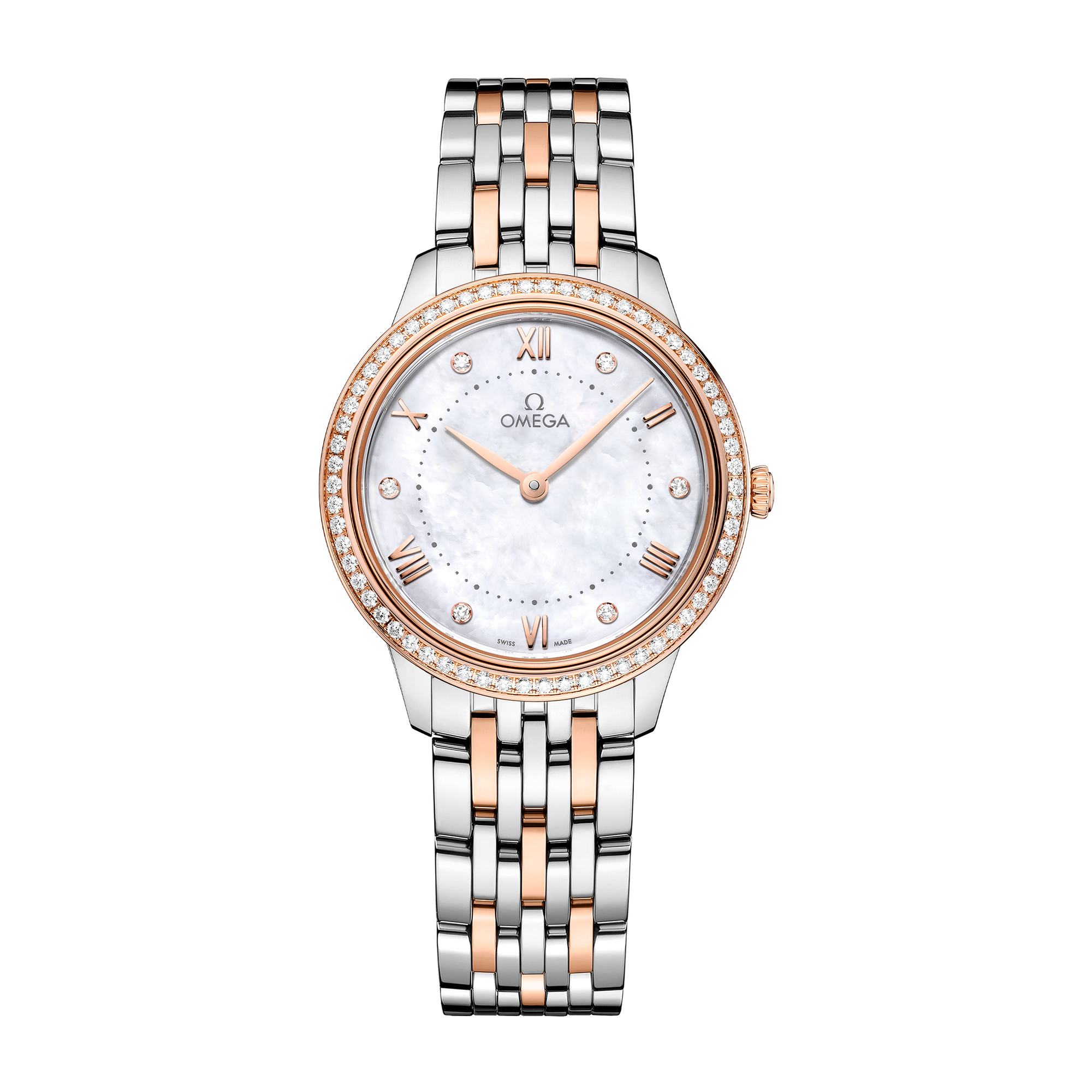 Omega De Ville Prestige White Two-Tone 30mm