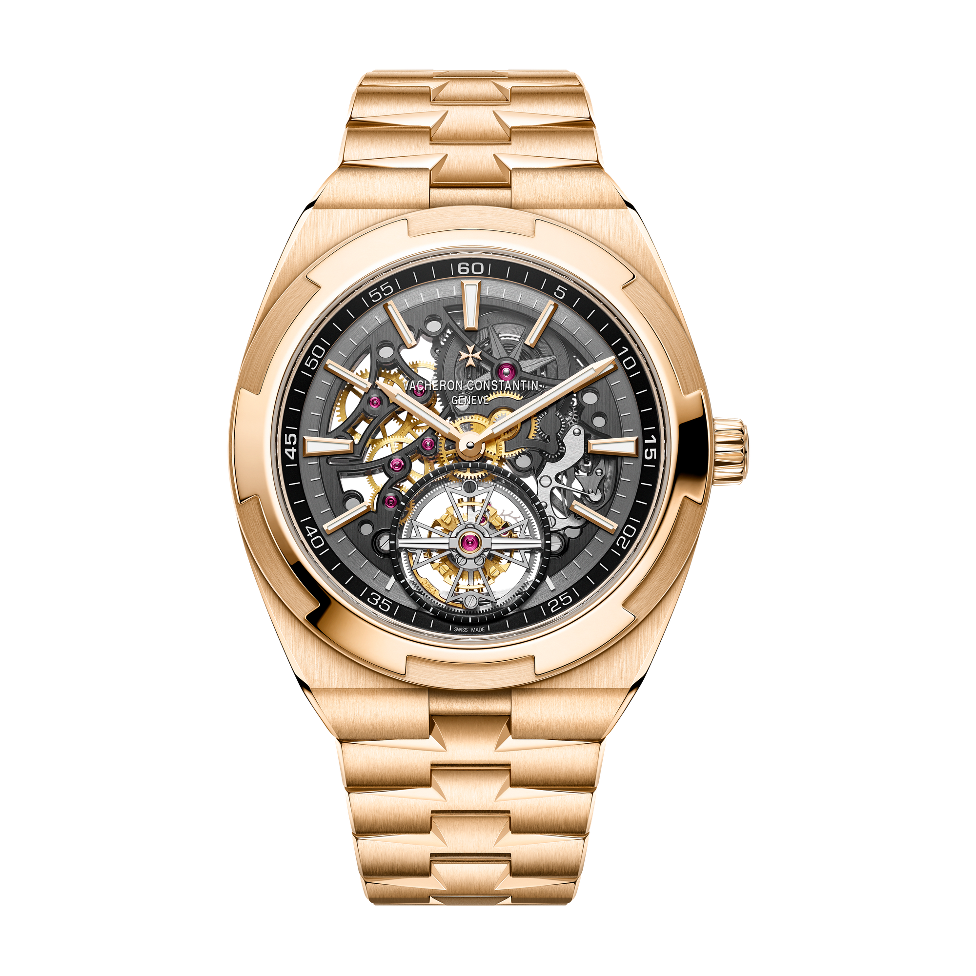 Vacheron Constantin Overseas Tourbillon Skeleton Black Rose Gold 42.5mm