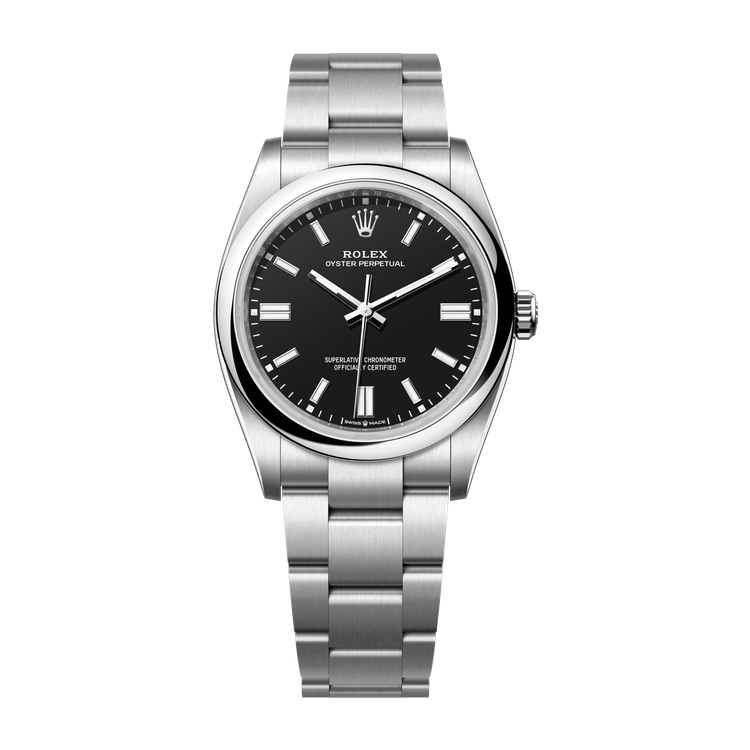 Rolex Oyster Perpetual 36 Black Steel 36mm