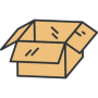 Illustration of a used Gaylord box