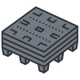 Illustration of nestable plastic pallets